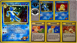 [Vintage Pokemon TCG]- LOT of 5. FIRST EDITIONS!/HOLO! RARE Misty Gym Heroes