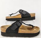 Birkenstock Papillio Gizeh Thong Sandals Platform Black Vegan 36 L 5