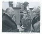 1970 Director Alfred Hitchcock On Set Of Topaz With Jade & Robin Press Photo