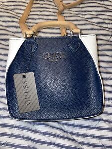 Guess Mini Blue And White Bag