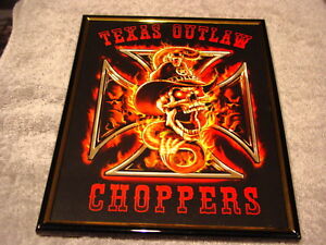 SKULL AND SNAKE CHOPPERS 8X10 FRAMED PICTURE