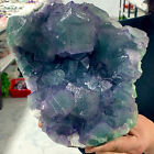 11LB Rare blue purple cubic fluorite mineral crystal sample/China