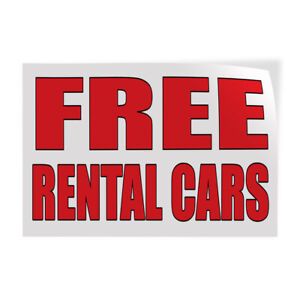 Decal Stickers Free Rental Cars Auto Body Shop Car Repair B Store Sign Label