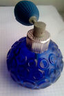 Beautiful Vintage Perfume Bottle Spray USSR, blue glass