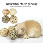 4X Small Pet Rabbit Cleaning Toy Rattan Woven Rabbit Hamster Chewing Biting Ball