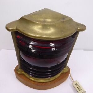 vintage nautical Port brass red Lens Navigation Light Side a.s campbell CELLO