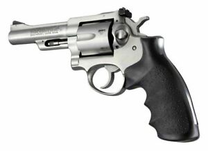 Hogue 87000 Ruger Security Six Rubber Grip w/Finger Grooves Black