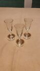 Vintage Cordial Glasses Sherry Port Wine Small Stemmed  Set of 3 No Chips