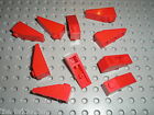 10 x LEGO red slope brick ref 4286 / set 6989 7238 8652 ...house roof station...