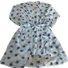 Vintage Murano Floral Sleepwear Lingerie Set Sheer Nightie And Robe Size Small