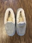 UGG Australia Women's Ansley Suede Moccasin Slippers Shoes 3312 Grey Size 7