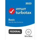 TurboTax Basic 2023 Federal only Tax Software E-file For PC/Mac Disc CD download
