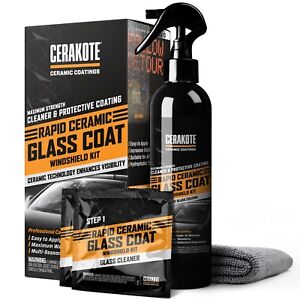 Cerakote® Rapid Ceramic Glass Coat Windshield Kit (8 oz Bottle)– Max Strength