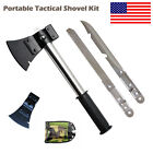 Portable Survival Shovel Camping Shovel Folding Compact Tactical Saw Blade Knife