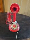 Northern Telecom - Red Candlestick Novelty Phone - 1970s - Rotary Dial