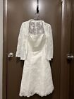 Women’s Size 6 Dineh’s White Lace Wedding Dress With Jacket NWT $110