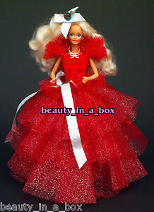 1988 Happy Holidays Barbie Doll Collector Holiday Christmas Displayed NO BOX
