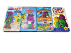 Barney the Purple Dinosaur Vintage Lot~4 VHS Videos~Beach~Island~Pretend~Bus