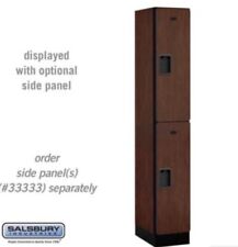 Salsbury 12” Wide Double Tier Designer Mahogany Wood Locker 6FT High 18” Deep