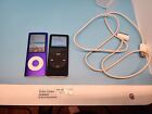 Lot of 2, Apple iPod nano 1st 1 Gb And 4th 8 Gb Generation Used Work As Is