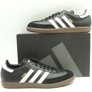 Adidas Sambas (019000) Soccer Sneakers in Black/White/Black - Men's Size 9