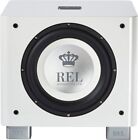 REL - T/9X WHITE - High Gloss White - Excellent- Includes Cables