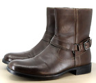 Robert Wayne Conroy Men's Harness Boots Size 12 D Faux Leather Brown