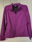 Reebok Women’s Purple Size Medium Swish Full Zip Jacket Pockets Lined Polyester
