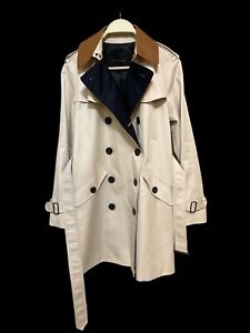 Coach Short Jacket Trench Coat Women's  New Without Tag Size S Ivory/Tan