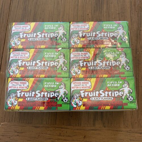 Fruit Stripe Gum 12 Packs Sealed Case Discontinued Collectible Non-Consumable