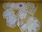 Antique Lace Embroidery Lot 10 Miscellaneous Napperons