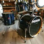 Used Premier 4pc Drum Set Dark Blue w/Black Hardware - Fair