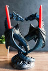 Dragon Heart Altar Drake Candleabra Candle Holder Twin Dragons Figurine 9