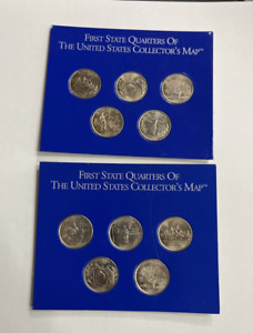 2 - FIRST STATE 5 QUARTERS OF THE UNITED STATES COLLECTOR'S MAP