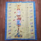 Little Suzy's Zoo Fabric Growth Chart / Baby Quilt Blanket 34.5
