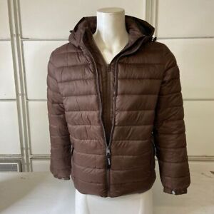 GUESS Harrison Puffer Jacket Men's Size M New Java Brown X3RL00WFZ12