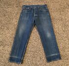 Levis 501 Mens Jeans Blue Size 34x30 (34x28) Vintage Button Fly USA Made