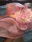 BEAUTIFUL SINAMAY 2 TONE HAT WITH BRIM. CUSTOME MADE. DESIGNER. VERY DETAILED