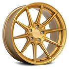 F1R F101 Wheels 18x8.5 (42, 5x112, 66.56) Gold Rims Set of 4