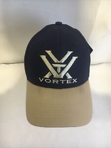 Vortex Hat Cap Mens Snap Back Blue Tan Logo Hunting Scope