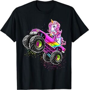 New ListingMonster Truck Unicorn Birthday Party Monster Truck Girl T-Shirt