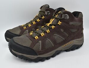 Merrell Men Size 11.5 Oakcreek Mid Waterproof Expresso Hiking Boots Shoes