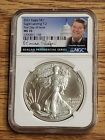 NGC MS-70 2021 American Silver Eagle Type 2 - First Day Issue Reagan Legacy FDOI
