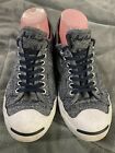 Converse Jack Purcell  Gray Denim Low Top Shoes Sneakers Mens 7.5 / Womens 9.5