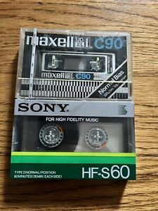 New Listing1 Maxell UD-XL-I C90 And 1 Sony Hf-s 60 New Audio Cassette Tapes Type 1