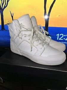 Supra Skytop 77 White Leather Authentic Size 11.5