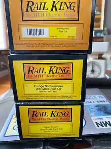 Rail King 3 Tank Cars 30-7309 30-7317 RK-7307L Union Pacific Pennsylvania & C&NW