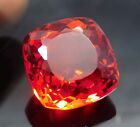 NATURAL CERTIFIED 93.35 CT CUSHION CUT ORANGE MEXICAN FIRE OPAL LOOSE GEMSTONE.