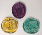 Museum of Fine Arts Cat Poses Set of 3 Recycled Glass Suncatchers Ornaments
