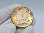 1878-S Morgan Silver Dollar **FROSTY UNC -- Solar Flare Toning! Stunning!** #1